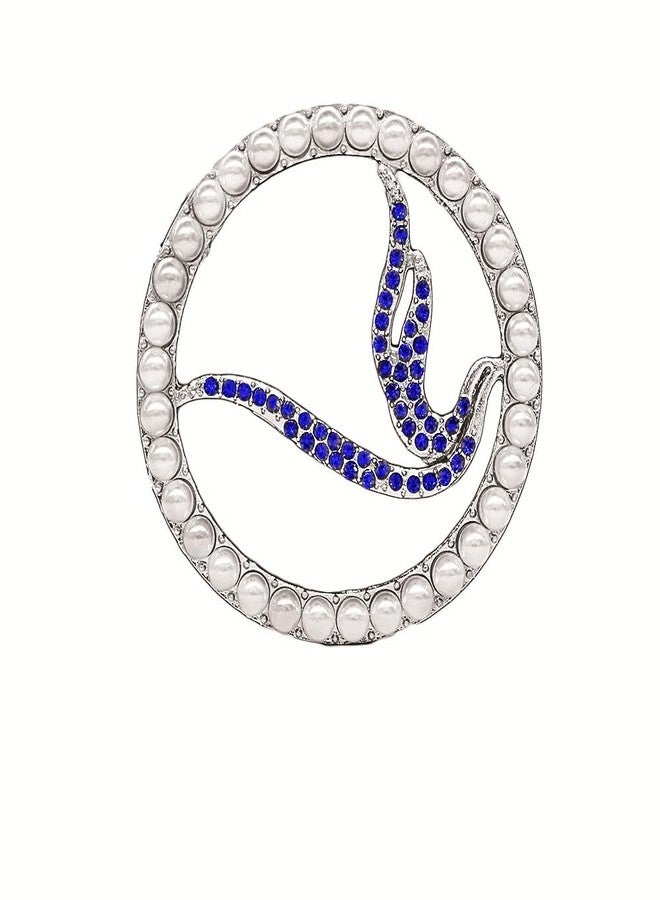 HUSURU Greek Soror Metal Blue Dove Zeta Phi ZPB Sorority Pin Sisterhood Finer Women Brooch Jewelry - Image 1
